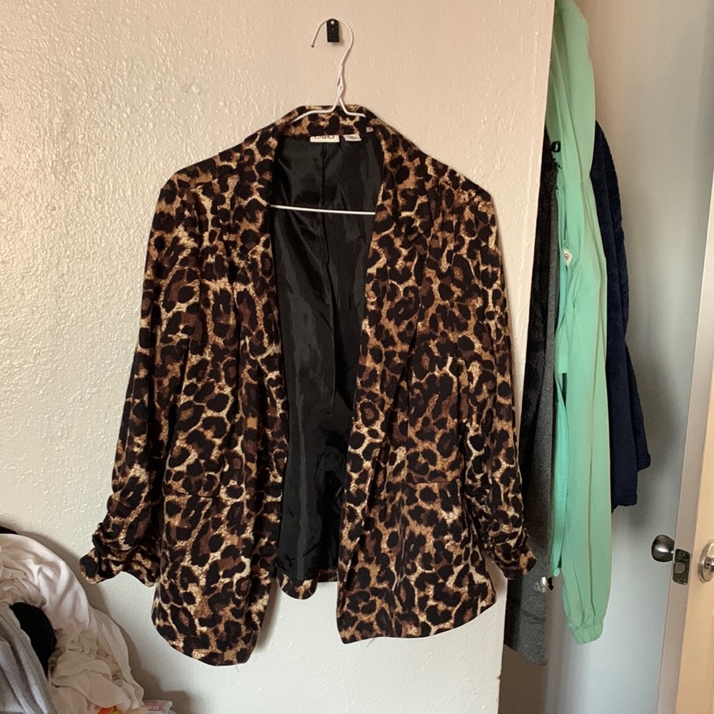 Cato leopard button up